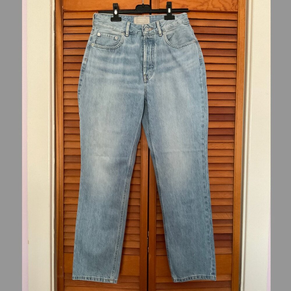 Everlane The Curvy 90’s Cheeky Straight Jean Organic Cotton Light Blue size 28